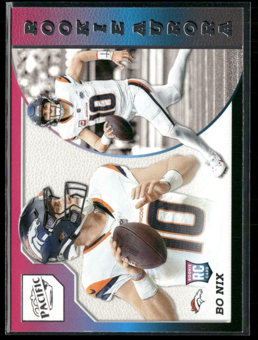 Bo Nix 2025 Panini Rookies & Stars Aurora RC #4 Denver Broncos