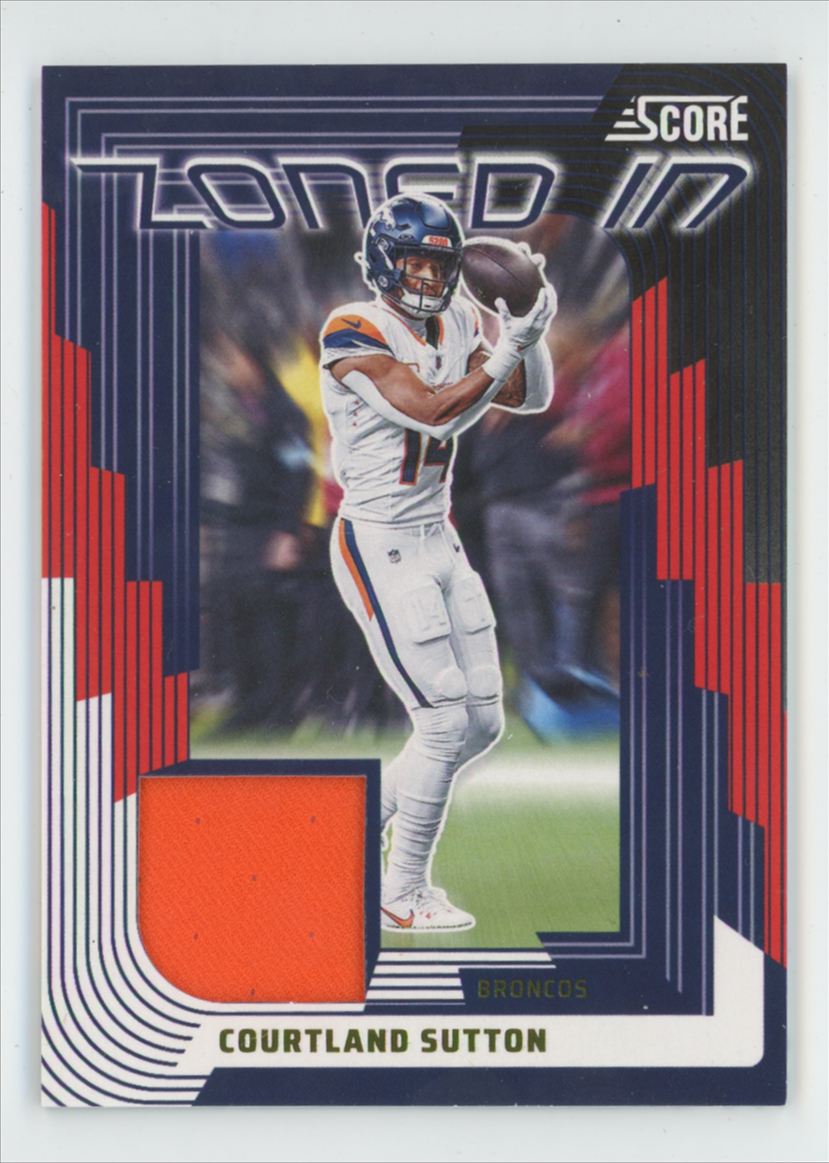Courtland Sutton 2025 Score Zoned In Jersey #ZON-CSN Denver Broncos