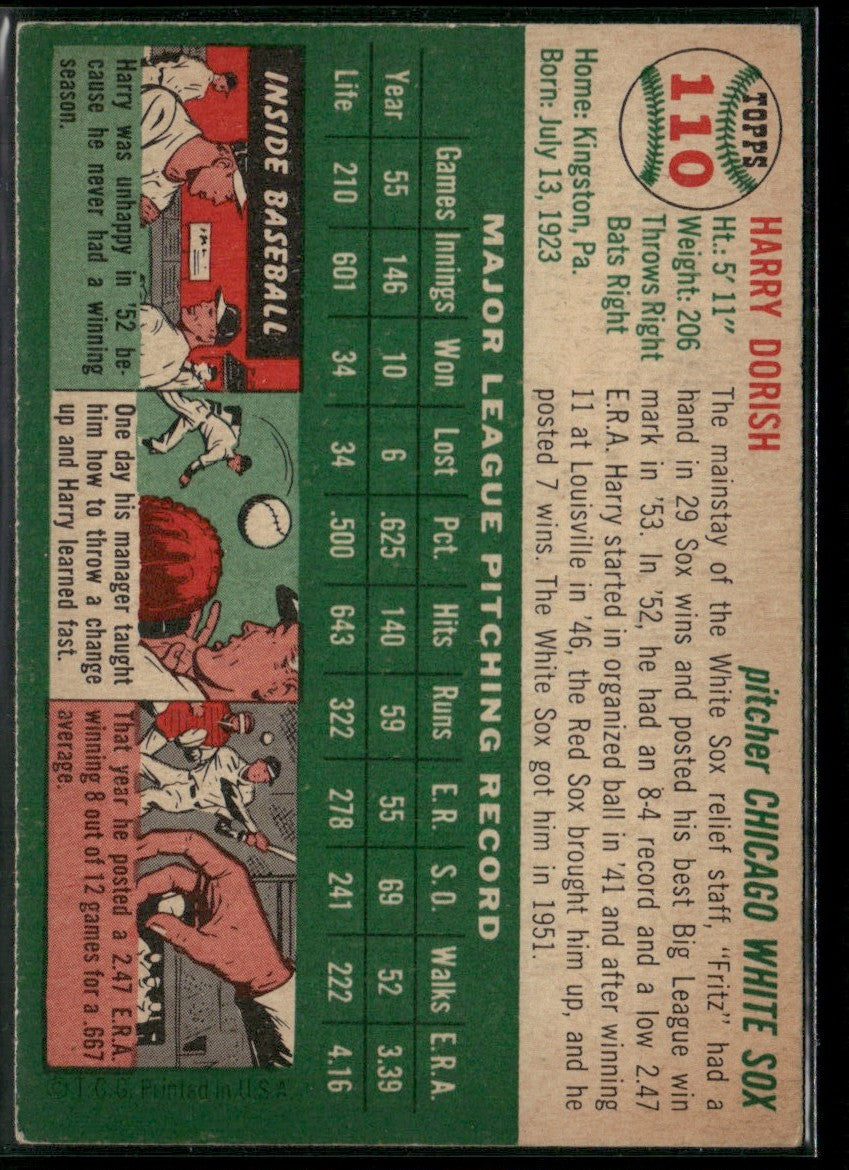 Harry Dorish 1954 Topps #110 Chicago White Sox