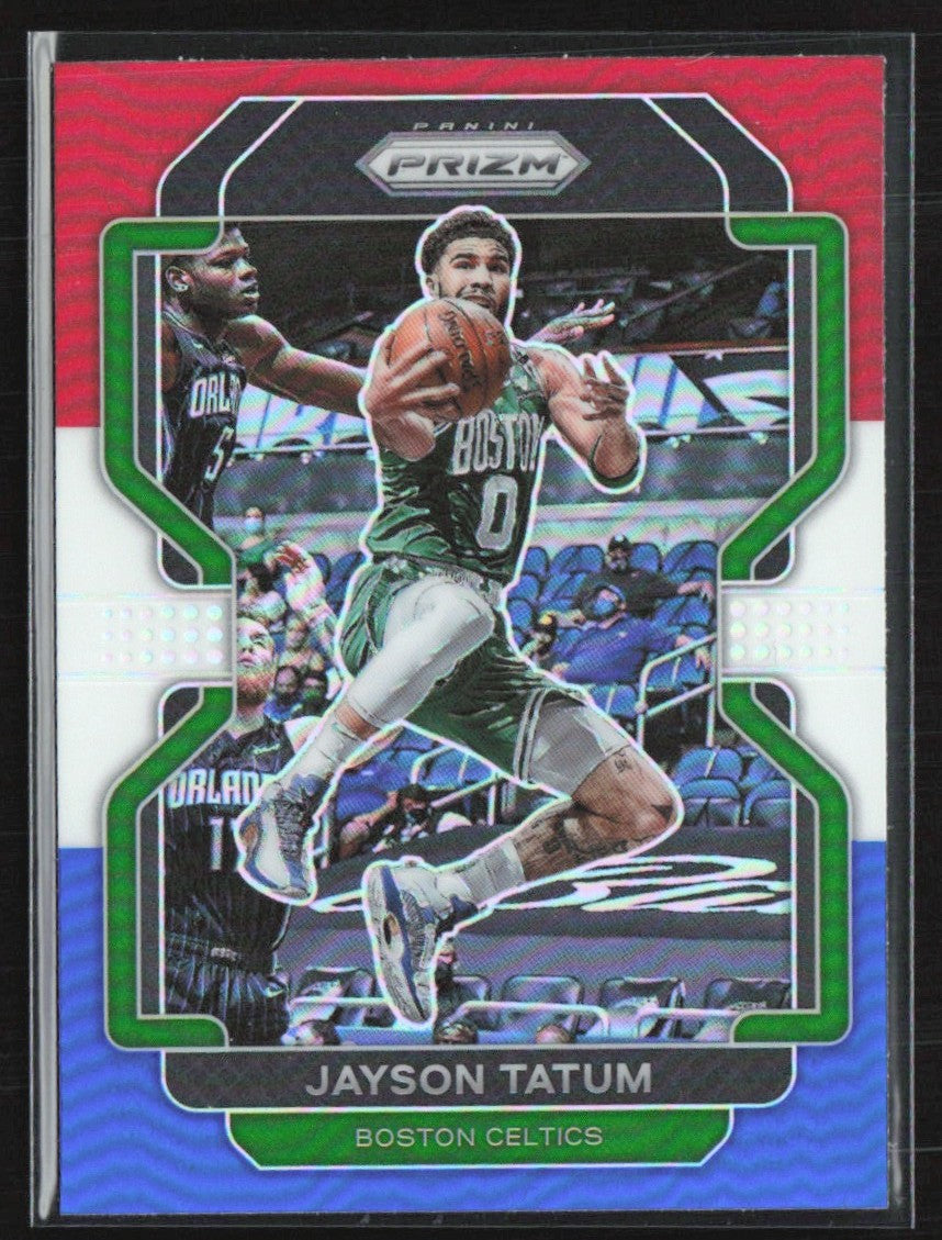 Jayson Tatum 2021 Panini Prizm Red White & Blue #13 Boston Celtics