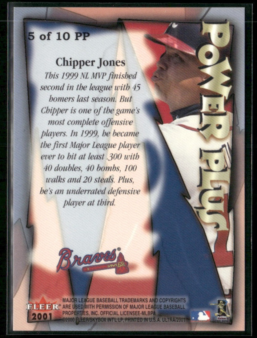 Chipper Jones 2001 Fleer Ultra Power Plus #5 Atlanta Braves
