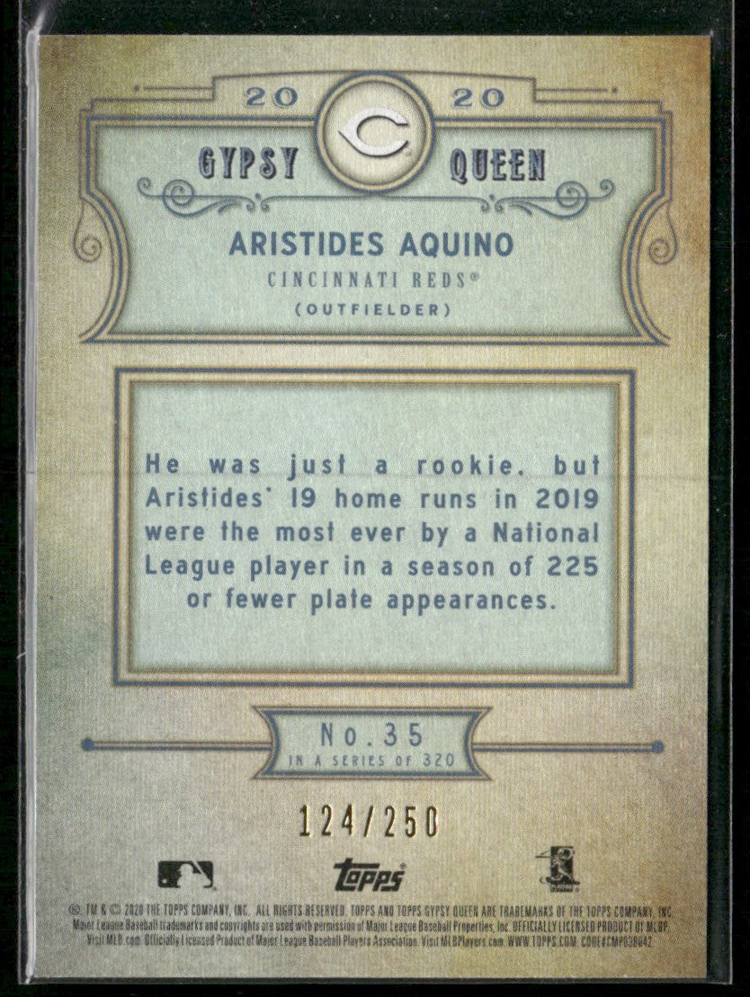 Aristides Aquino 2020 Topps Gypsy Queen Blue /250 #35 Cincinnati Reds