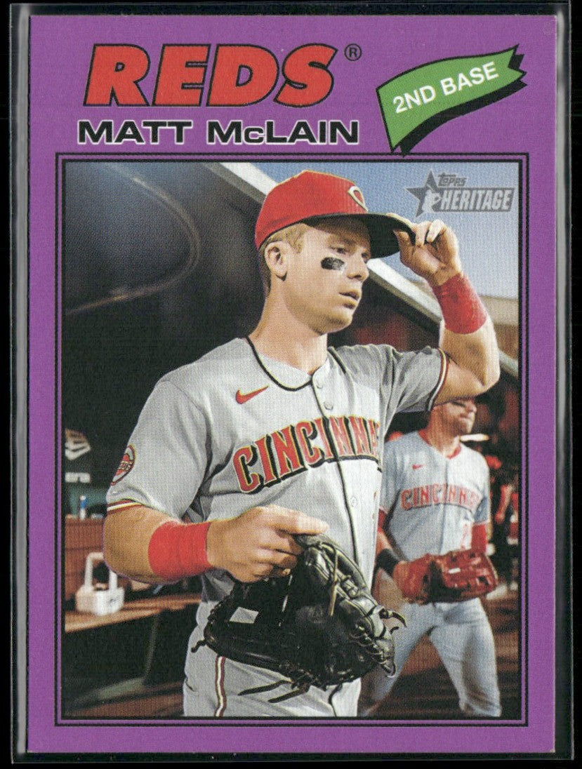 Matt McLain 2026 Topps Heritage Light Purple #252 Cincinnati Reds