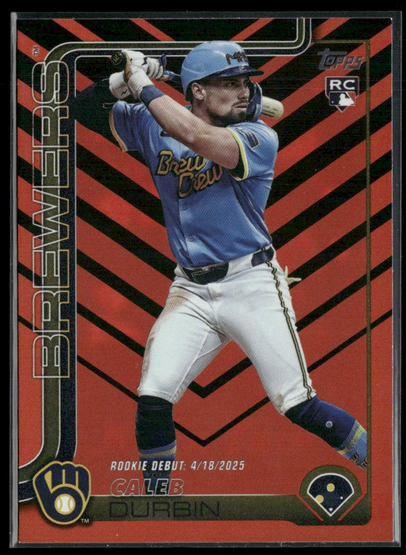 Caleb Durbin 2025 Topps Update Halloween Orange and Black RC #US59