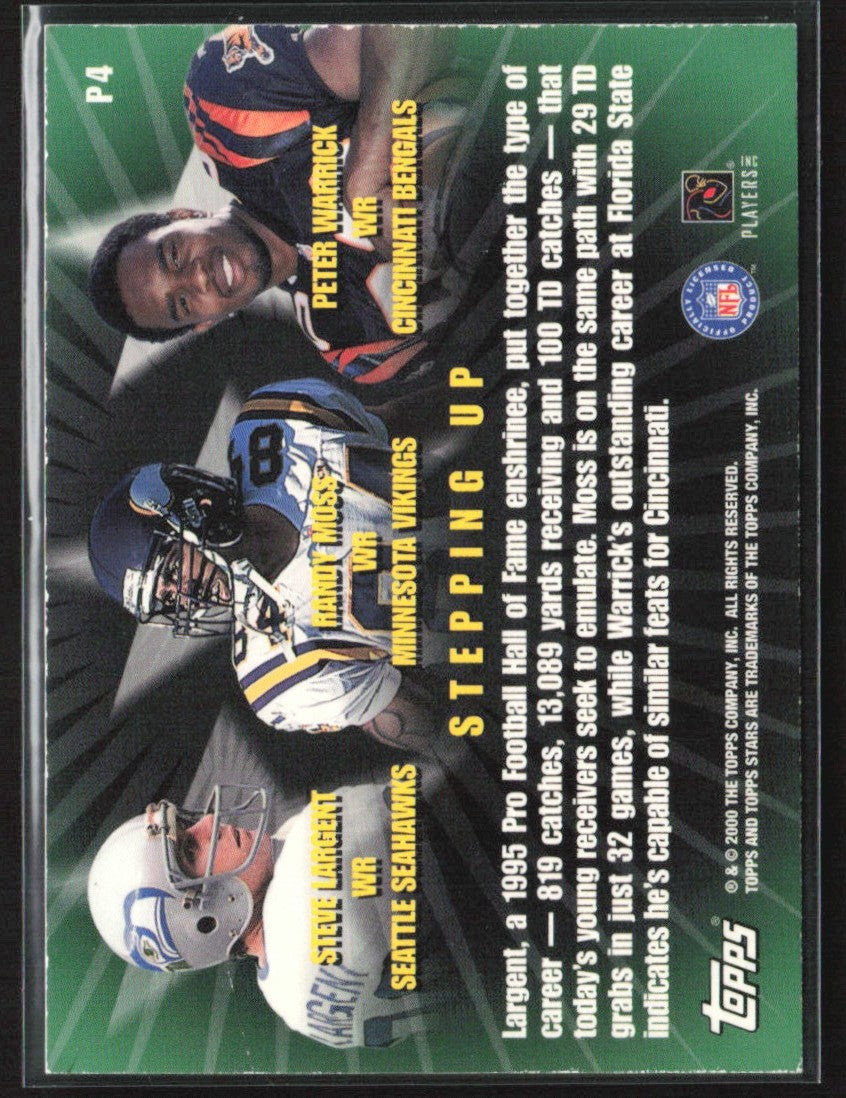 Steve Largent/Randy Moss/Peter Warrick 2000 Topps Stars Progression #P4