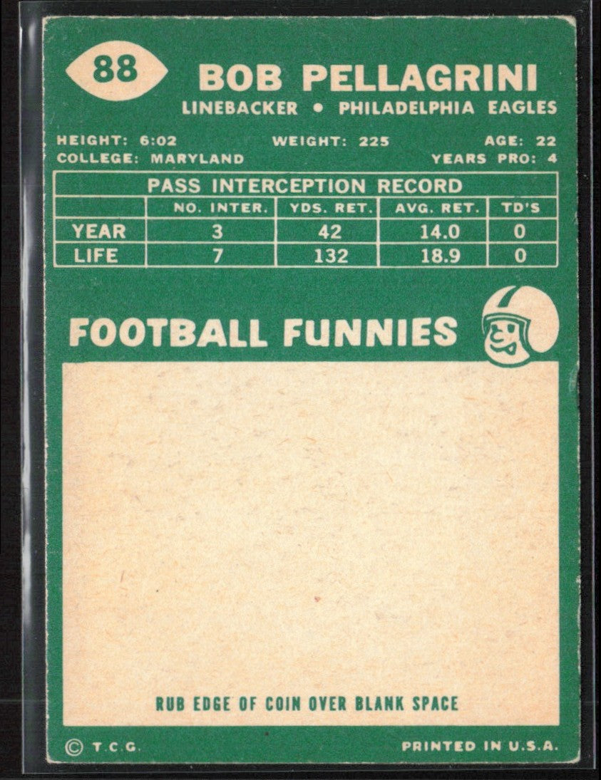 Bob Pellagrini 1960 Topps #88 Philadelphia Eagles