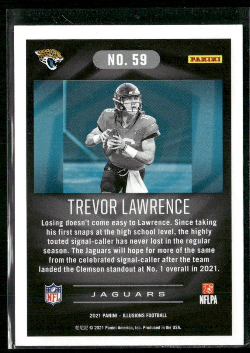 Trevor Lawrence 2021 Panini Illusions RC #59 Jacksonville Jaguars