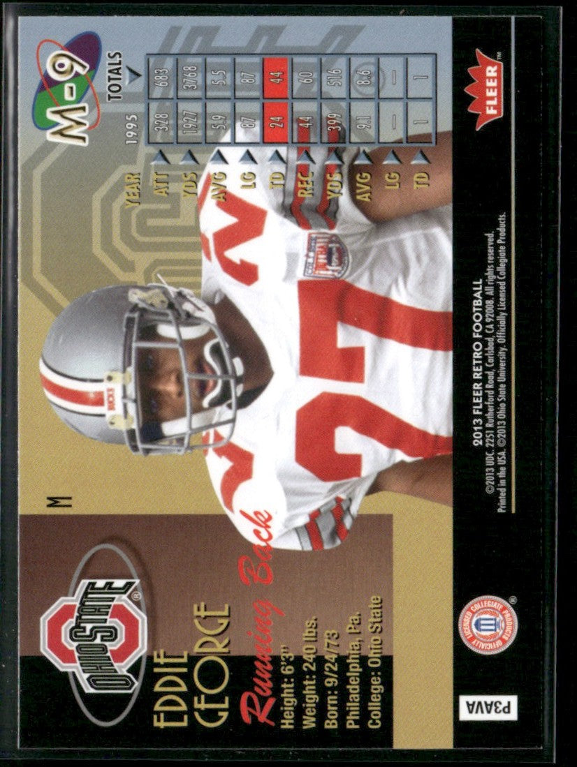 Eddie George 2013 Fleer Retro 1998 Metal Universe #M-9 Ohio State Buckeyes