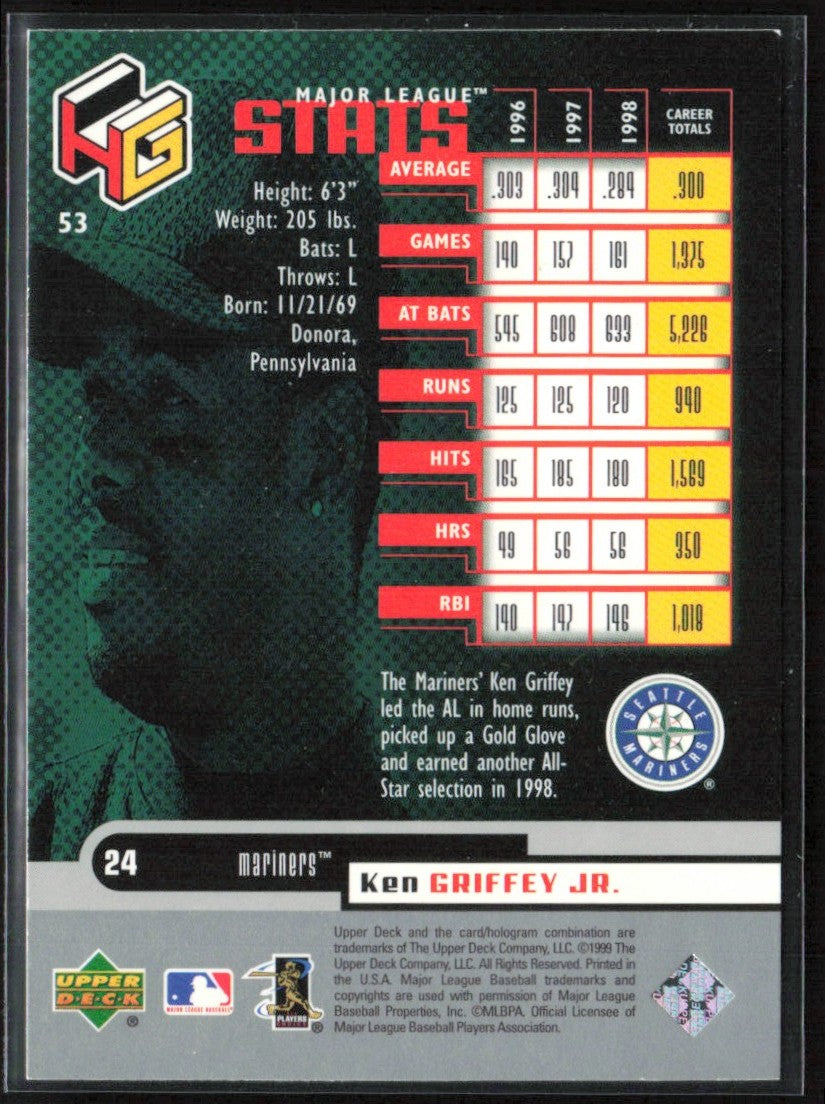 Ken Griffey Jr. 1999 Upper Deck HoloGrFX #53 Seattle Mariners