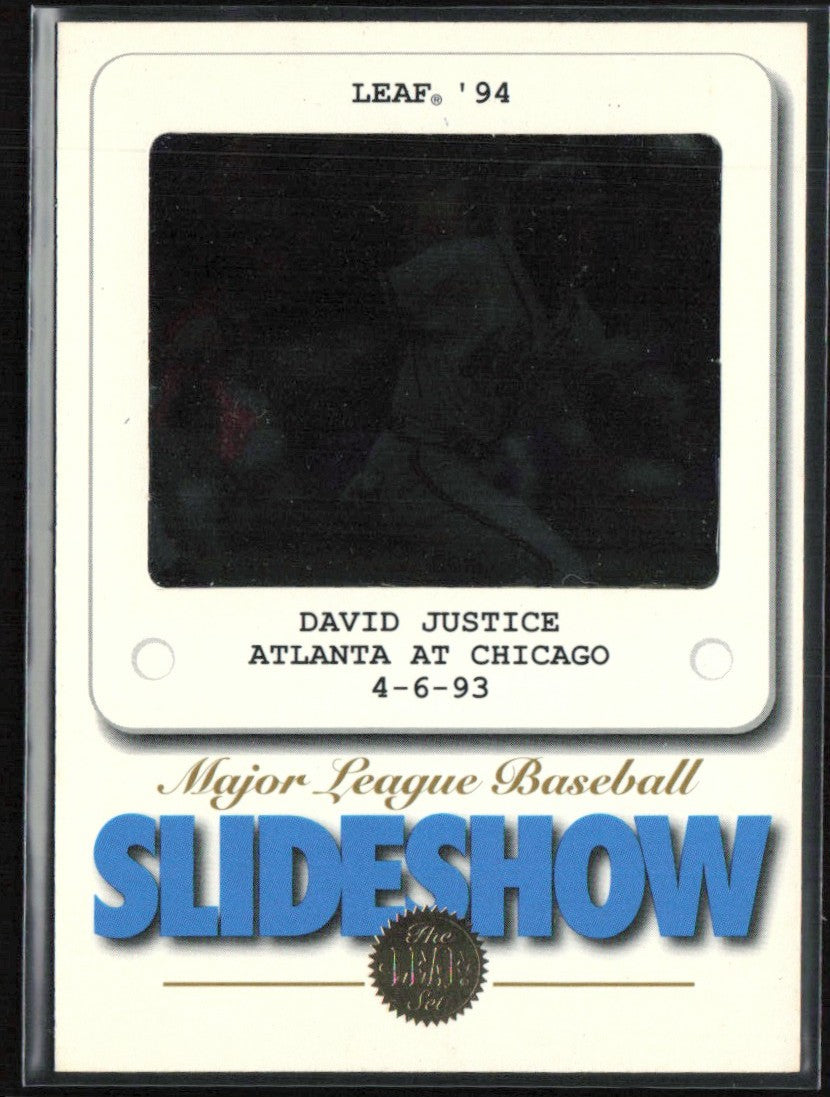 David Justice 1994 Leaf Slideshow #10 Atlanta Braves