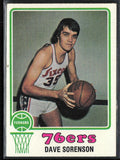 Dave Sorenson 1973 Topps #14 Philadelphia 76ers