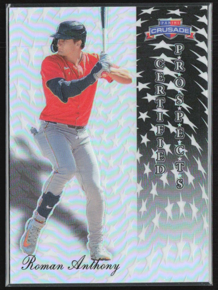 Roman Anthony 2025 Panini Crusade Certified Prospects Silver #12 Boston Red Sox