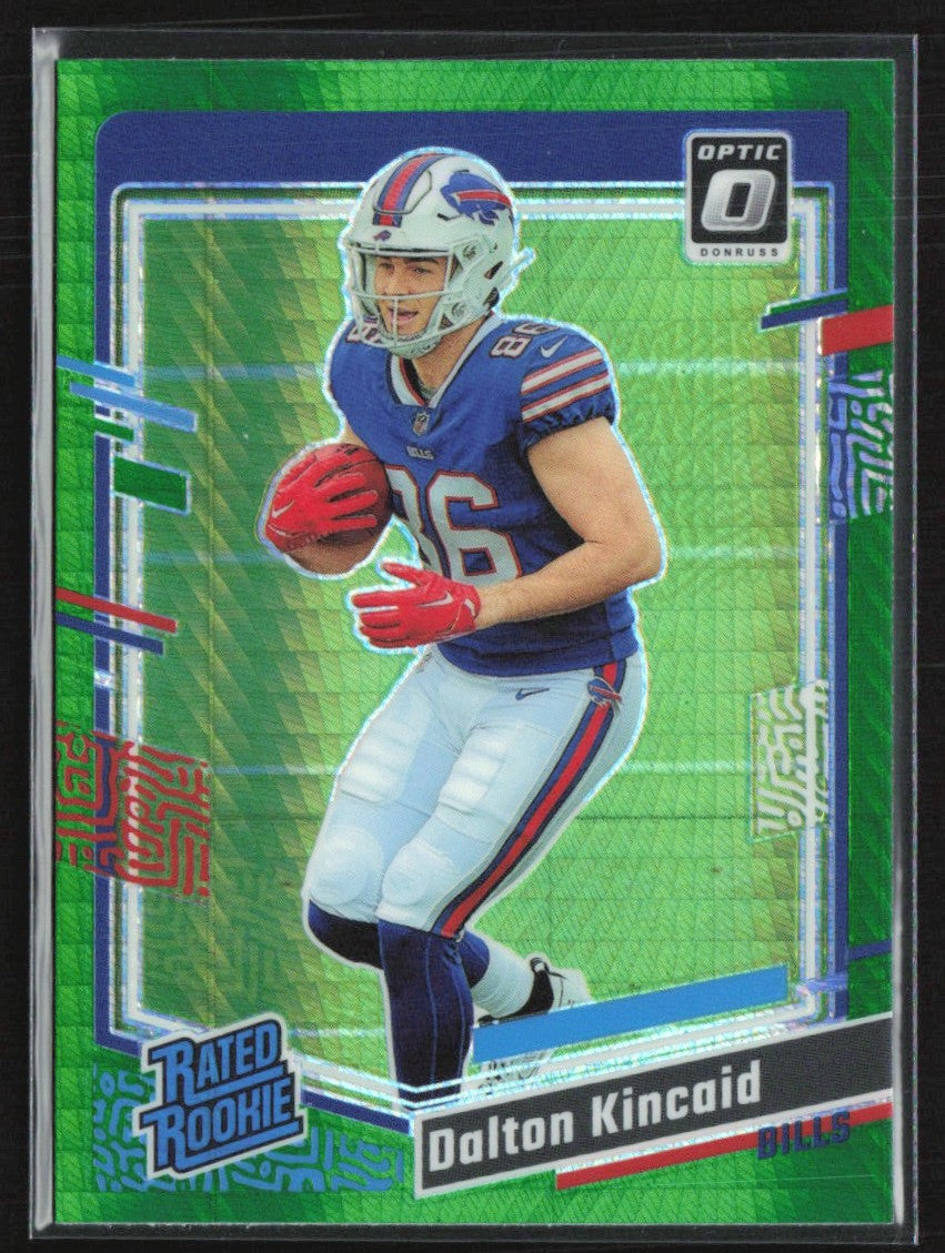 Dalton Kincaid 2023 Donruss Optic Green Hyper RC #211 Buffalo Bills