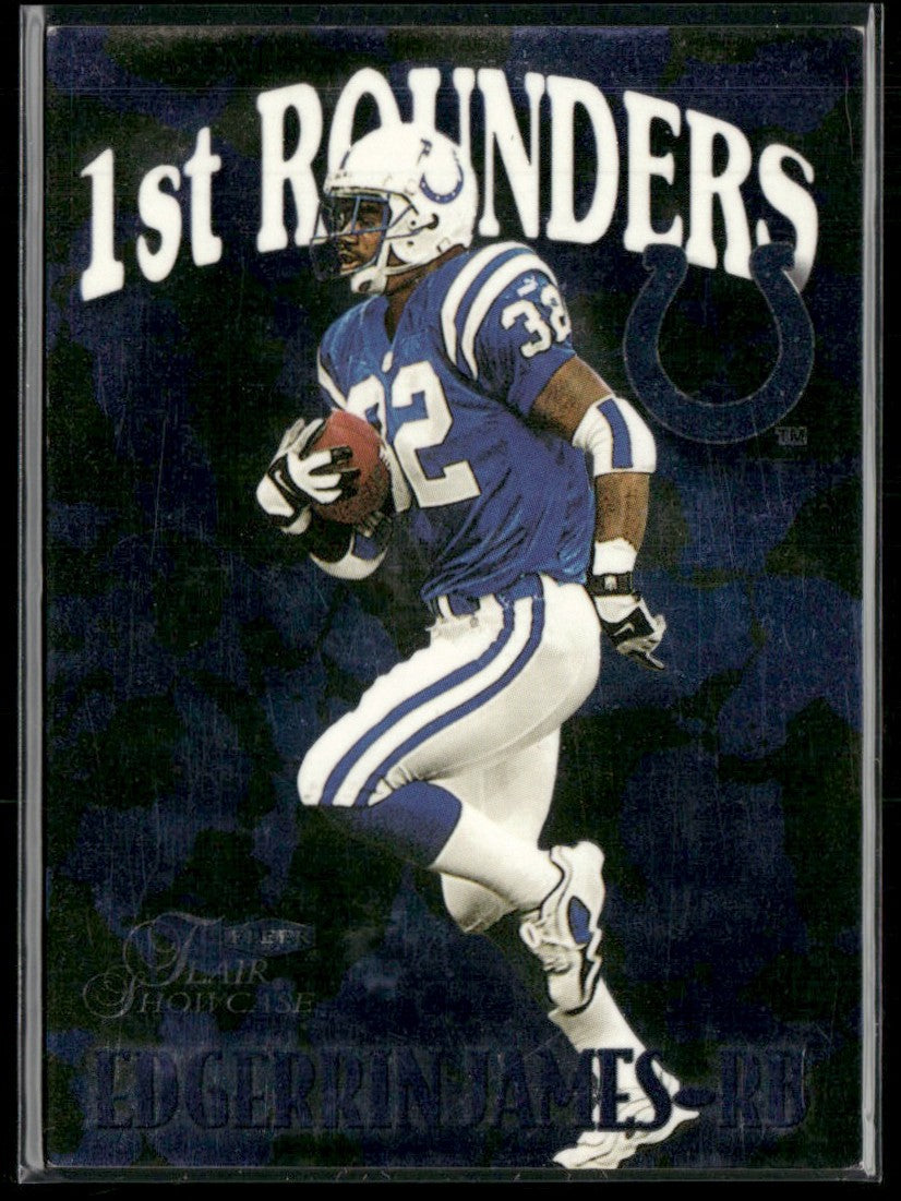 Edgerrin James 1999 Fleer Flair Showcase 1st Rounders RC #9FR Indianapolis Colts