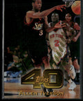 Allen Iverson 1997 Topps Chrome 40 #T40-22 Philadelphia 76ers