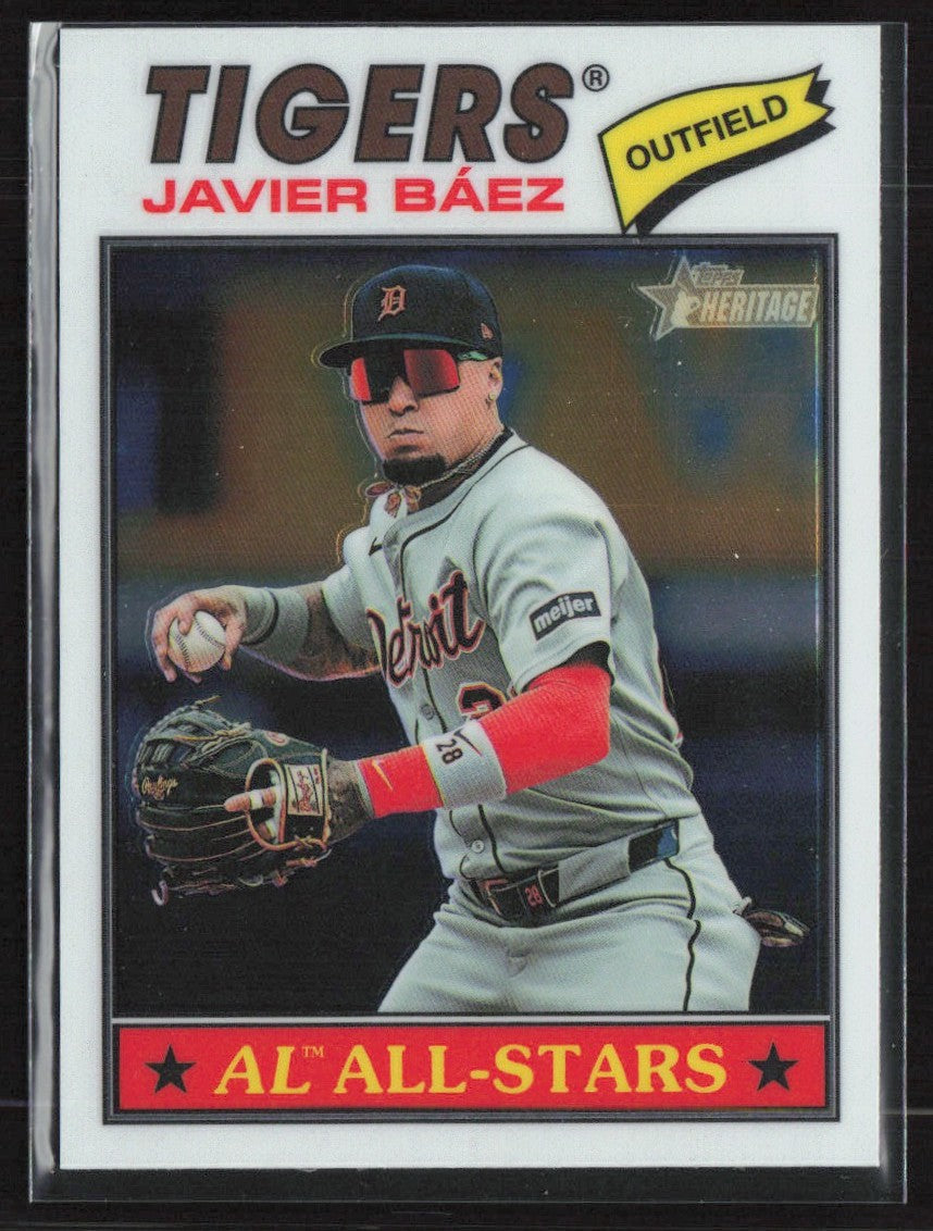 Javier Baez 2026 Topps Heritage Chrome #107 Detroit Tigers