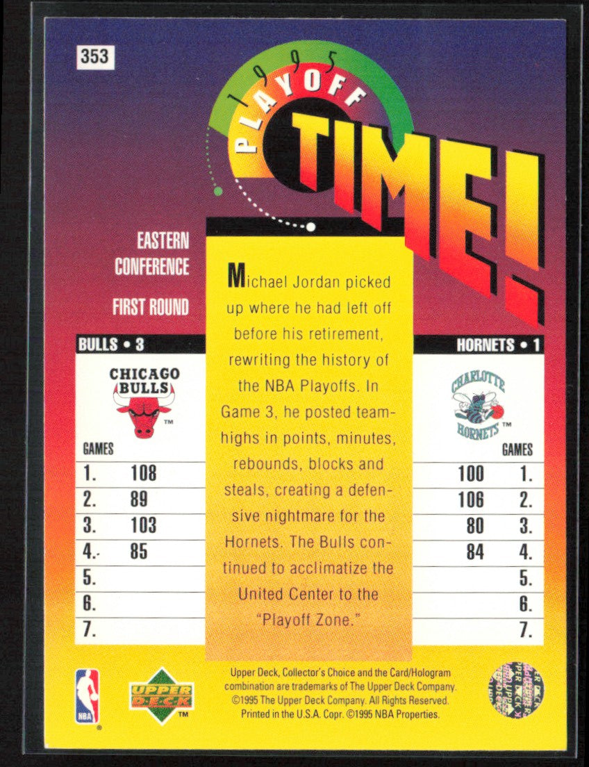 Michael Jordan 1995 Upper Deck Collector's Choice #353 Chicago Bulls