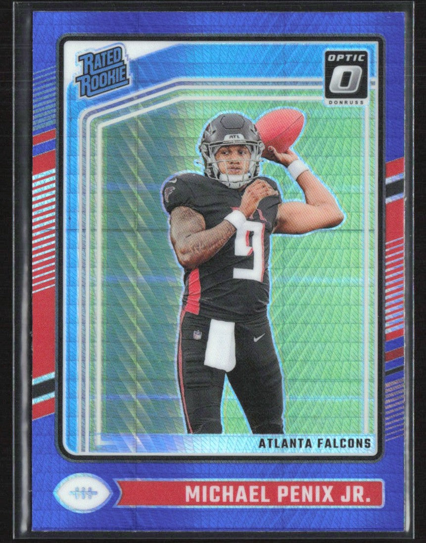 Michael Penix Jr. 2024 Donruss Optic Blue Hyper RC #279 Atlanta Falcons