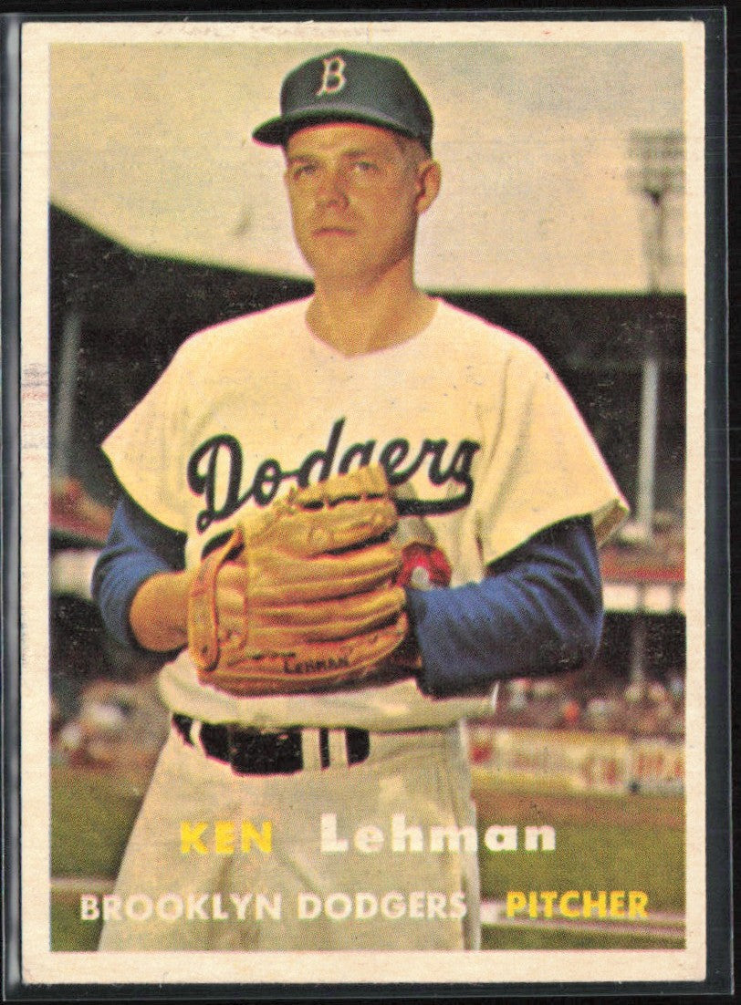 Ken Lehman 1957 Topps #366 Brooklyn Dodgers