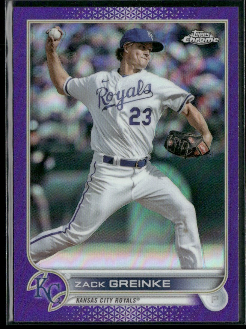 Zack Greinke 2022 Topps Chrome Update Purple #USC109 Kansas City Royals