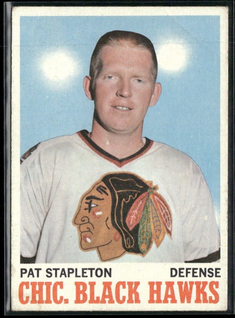 Pat Stapleton 1970 Topps #17 Chicago Blackhawks