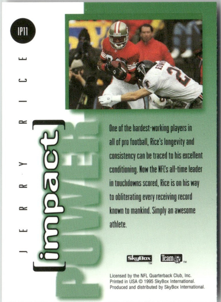 Jerry Rice 1995 SkyBox Impact Power #IP11 San Francisco 49ers