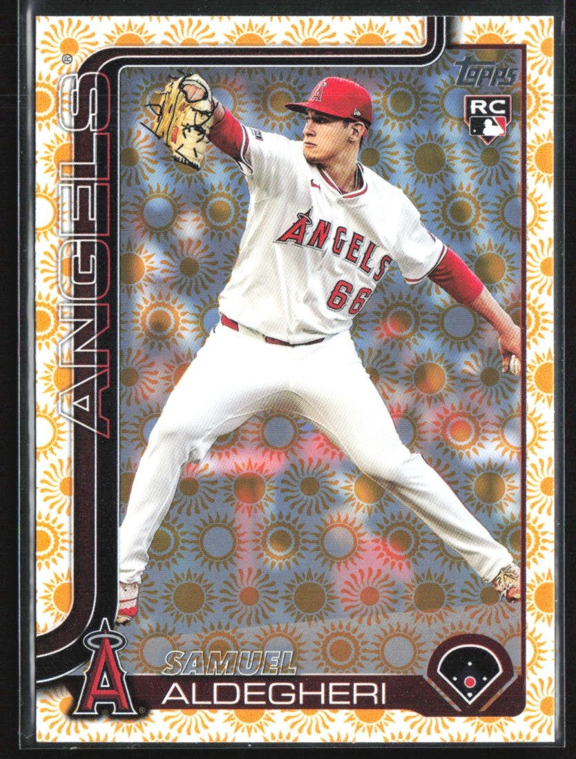 Samuel Aldegheri 2025 Topps Holiday RC #438 Los Angeles Angels