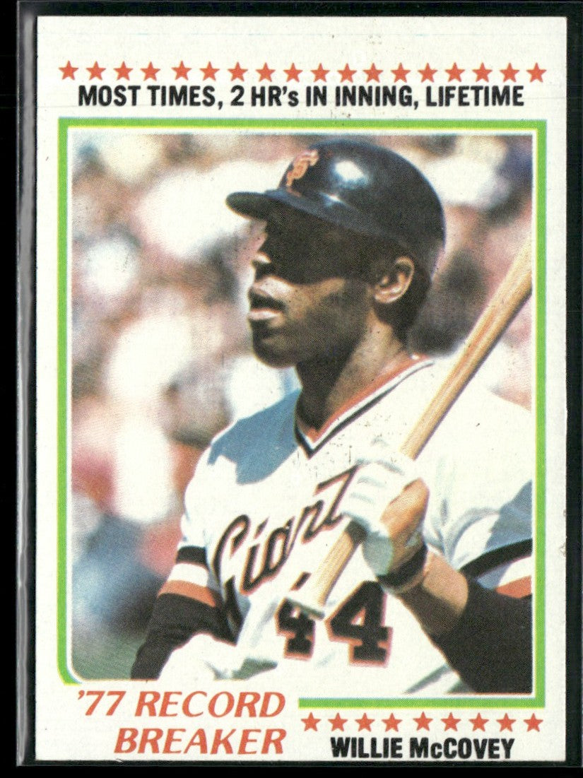 Willie McCovey 1978 Topps #3 San Francisco Giants