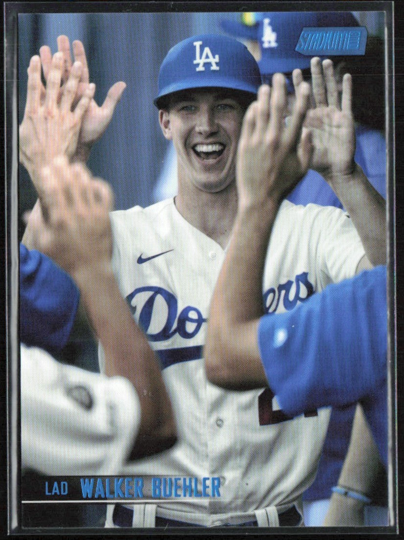 Walker Buehler 2021 Topps Stadium Club Blue Foil /50 #80 Los Angeles Dodgers