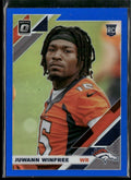 Juwann Winfree 2019 Donruss Optic Blue Prizm RC /150 #147 Denver Broncos