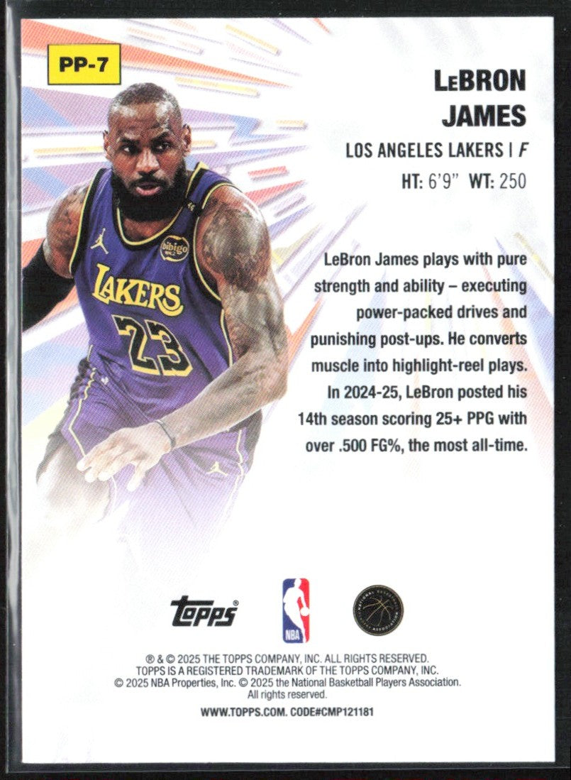 LeBron James 2025 Topps Power Players #PP-7 Los Angeles Lakers