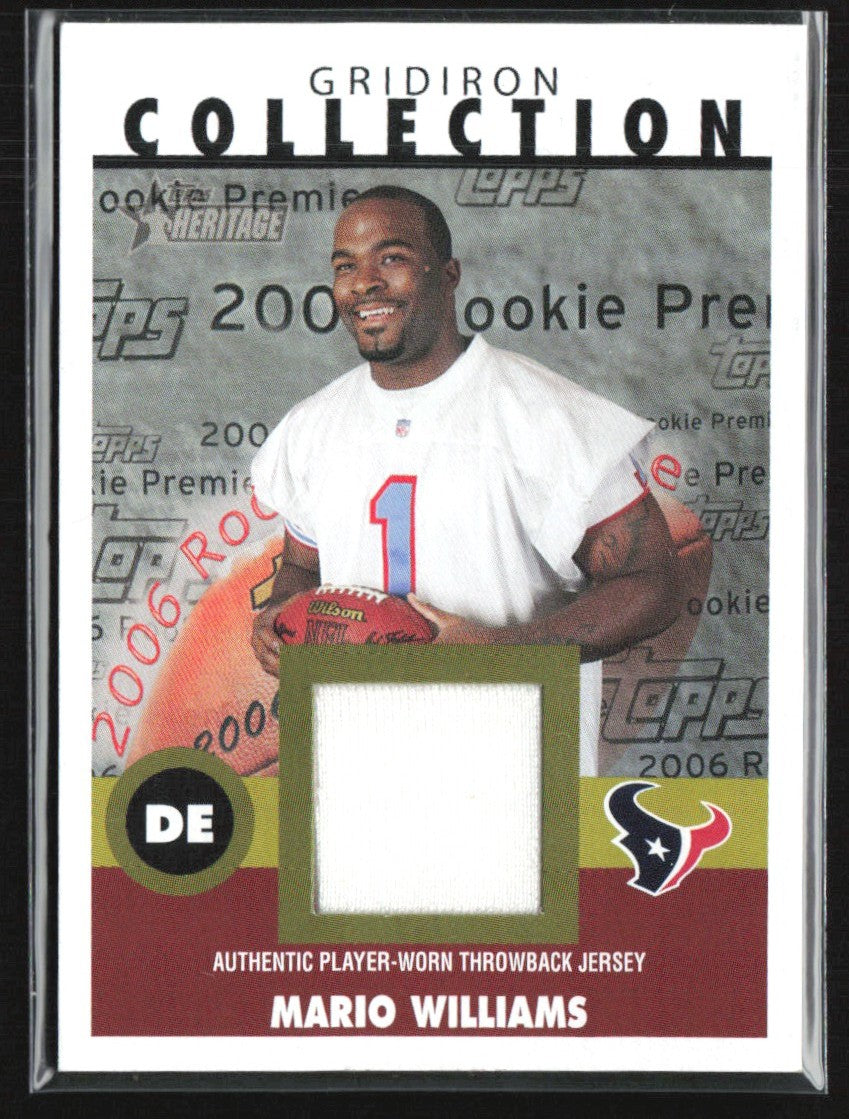 Mario Williams 2006 Topps Heritage Gridiron Collection RC Jersey #GC-MW