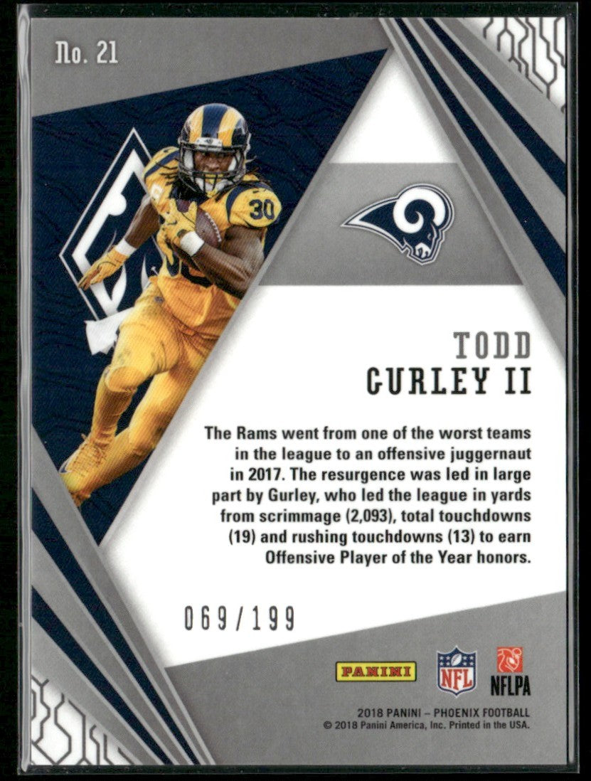 Todd Gurley II 2018 Panini Phoenix Unmatched Pink /199 #21 Los Angeles Rams