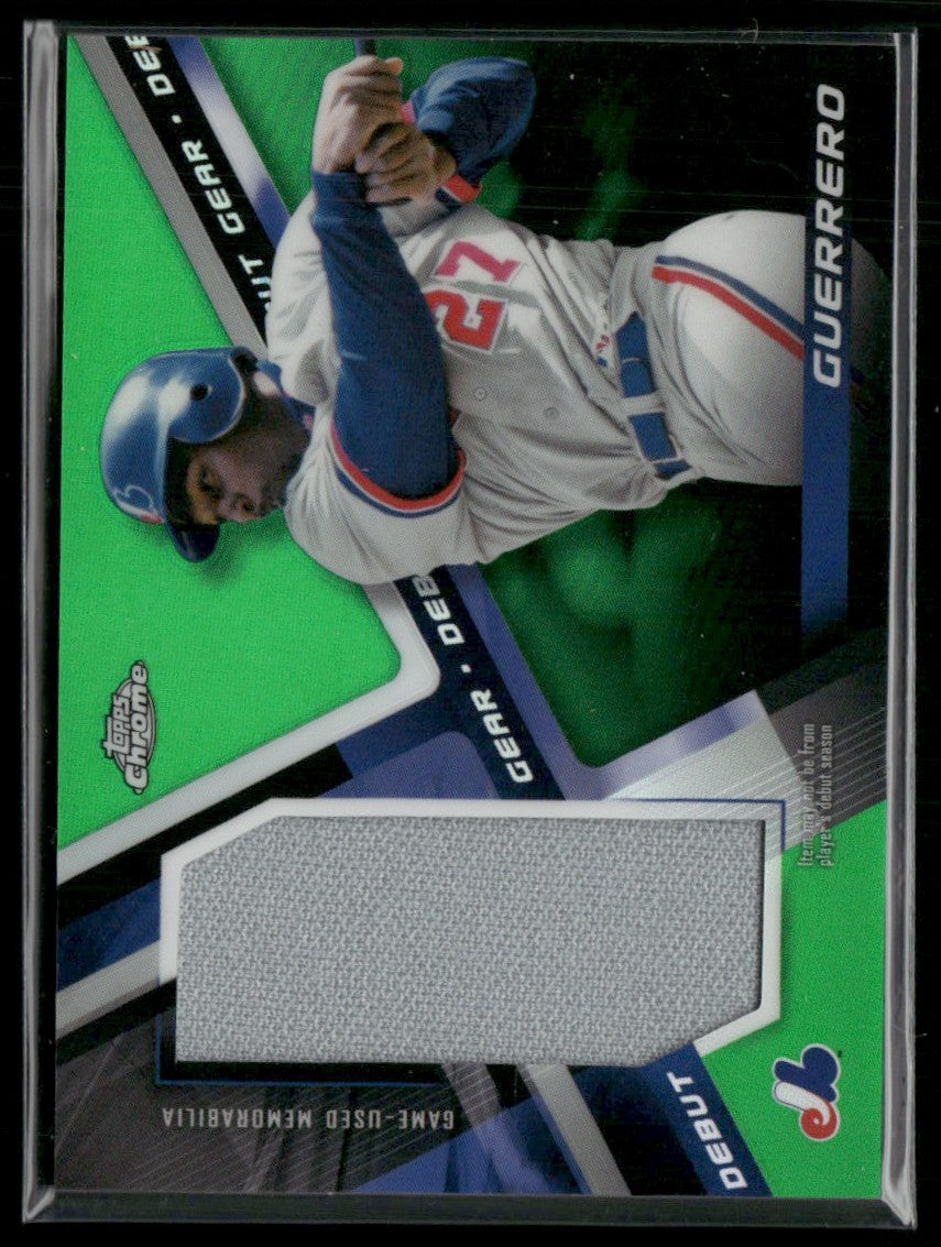 Vladimir Guerrero 2019 Topps Chrome Debut Gear Relics Green Refractor /99