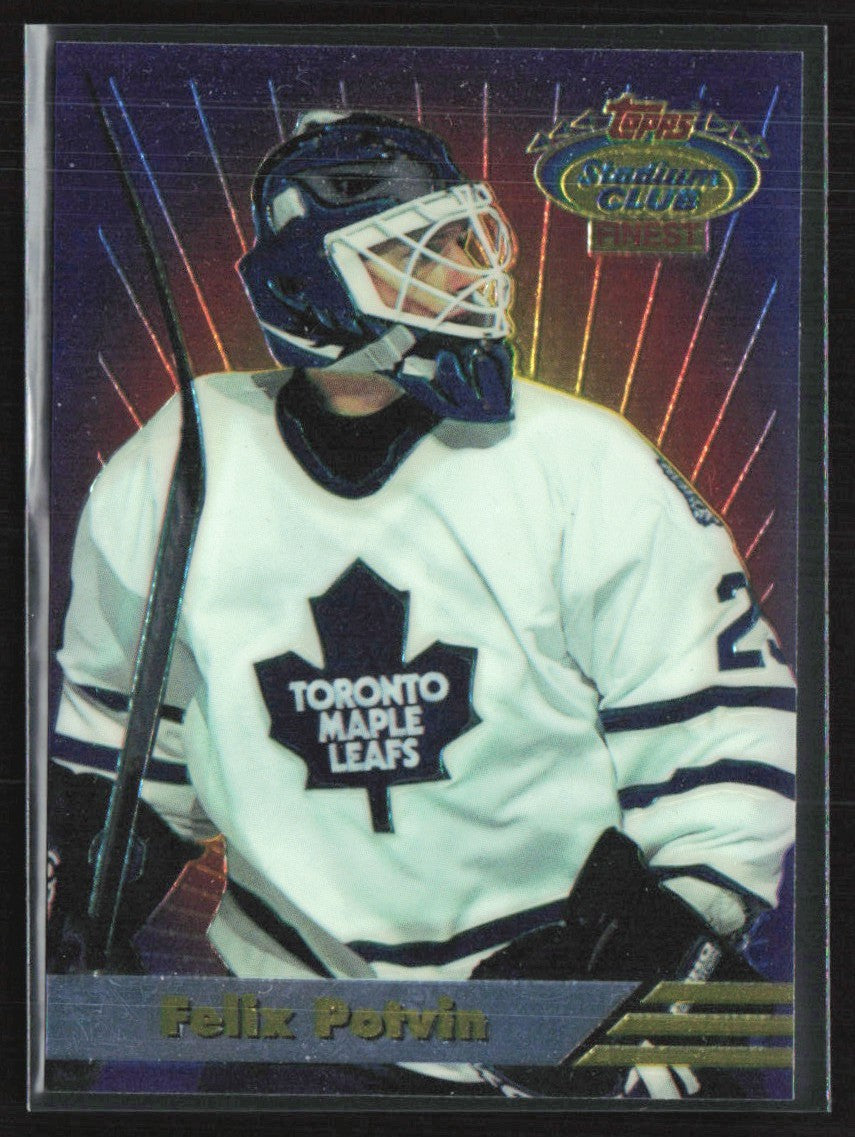 Felix Potvin 1993 Topps Stadium Club Finest #5 Toronto Maple Leafs