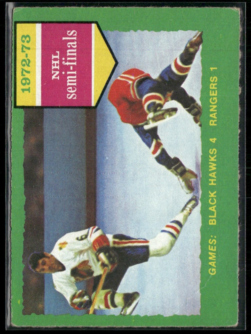 Blackhawks vs. Rangers Hull 1972 O-Pee-Chee #196 Chicago Black Hawks