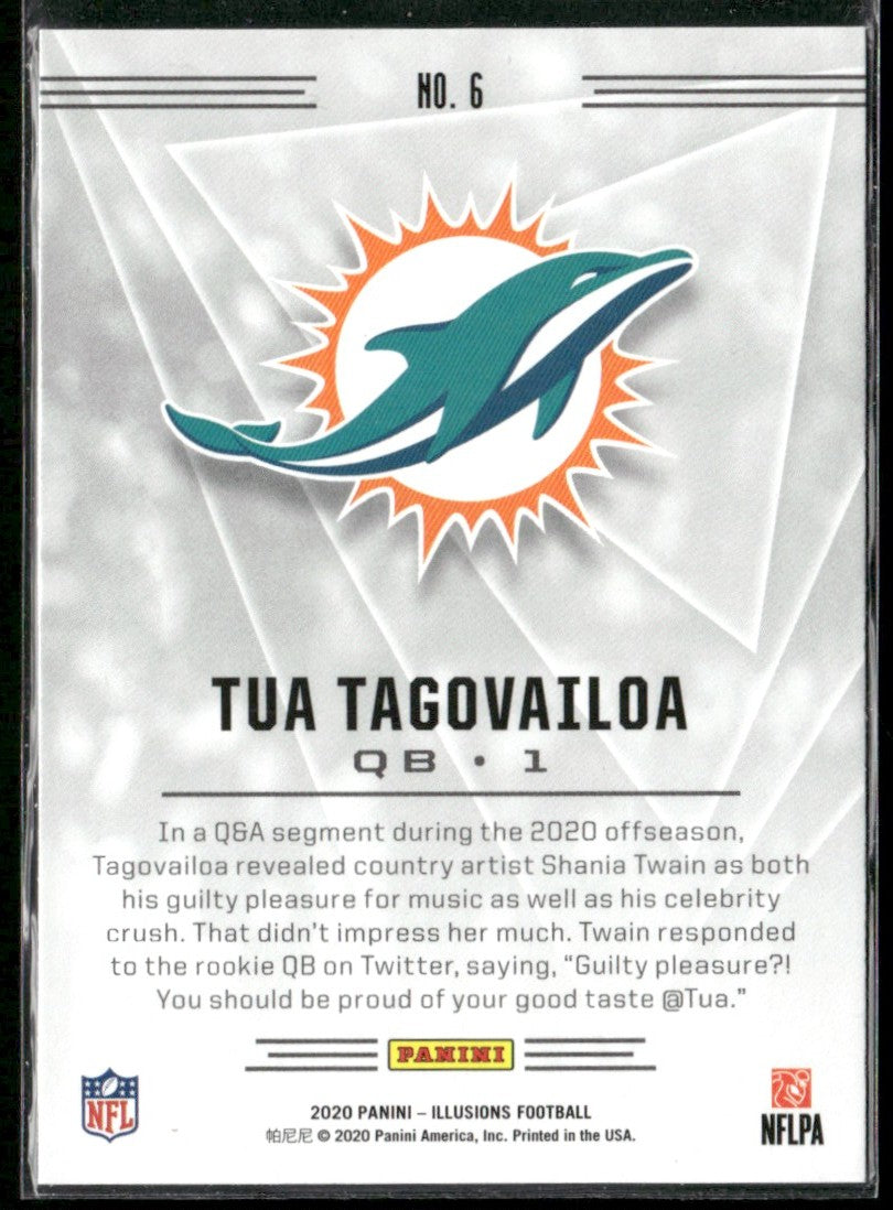 Tua Tagovailoa 2020 Panini Illusions RC #6 Miami Dolphins