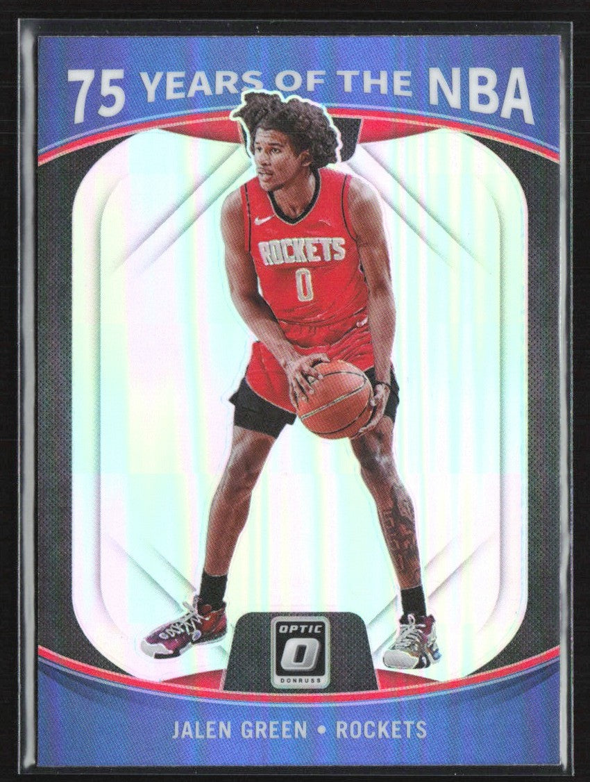 Jalen Green 2021 Donruss Optic 75 Years of the NBA Silver Holo Prizm #46