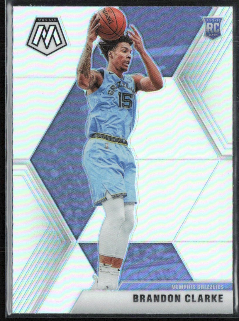 Brandon Clarke 2019 Panini Mosaic Silver Prizm RC #207 Memphis Grizzlies