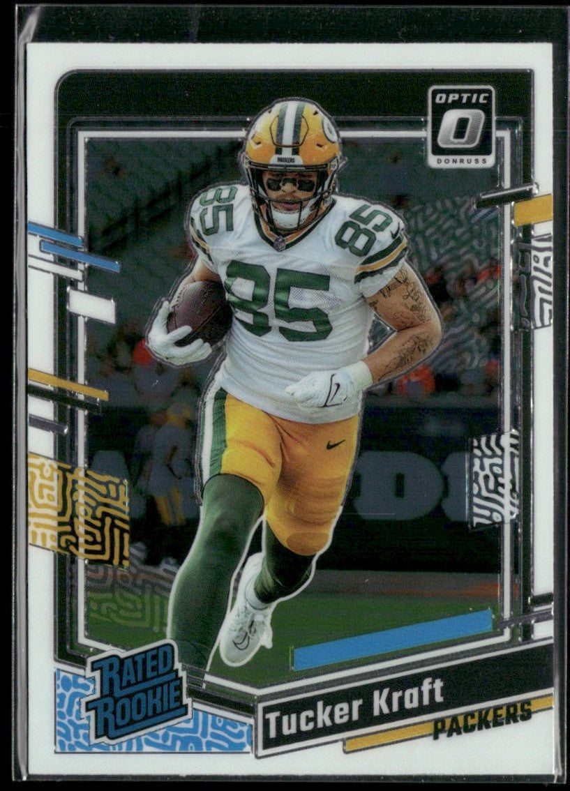 Tucker Kraft 2023 Donruss Optic Rated Rookie RC #243 Green Bay Packers