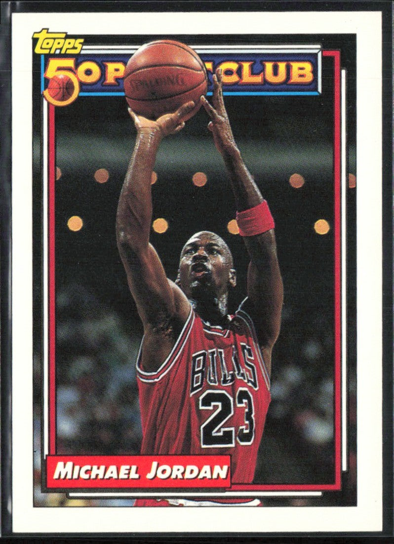 Michael Jordan 1992 Topps 50 Point Club #205 Chicago Bulls