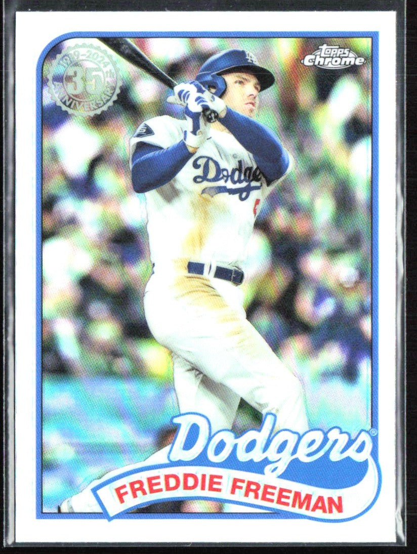 Freddie Freeman 2024 Topps Chrome 1989 Design #89CU-16 Los Angeles Dodgers
