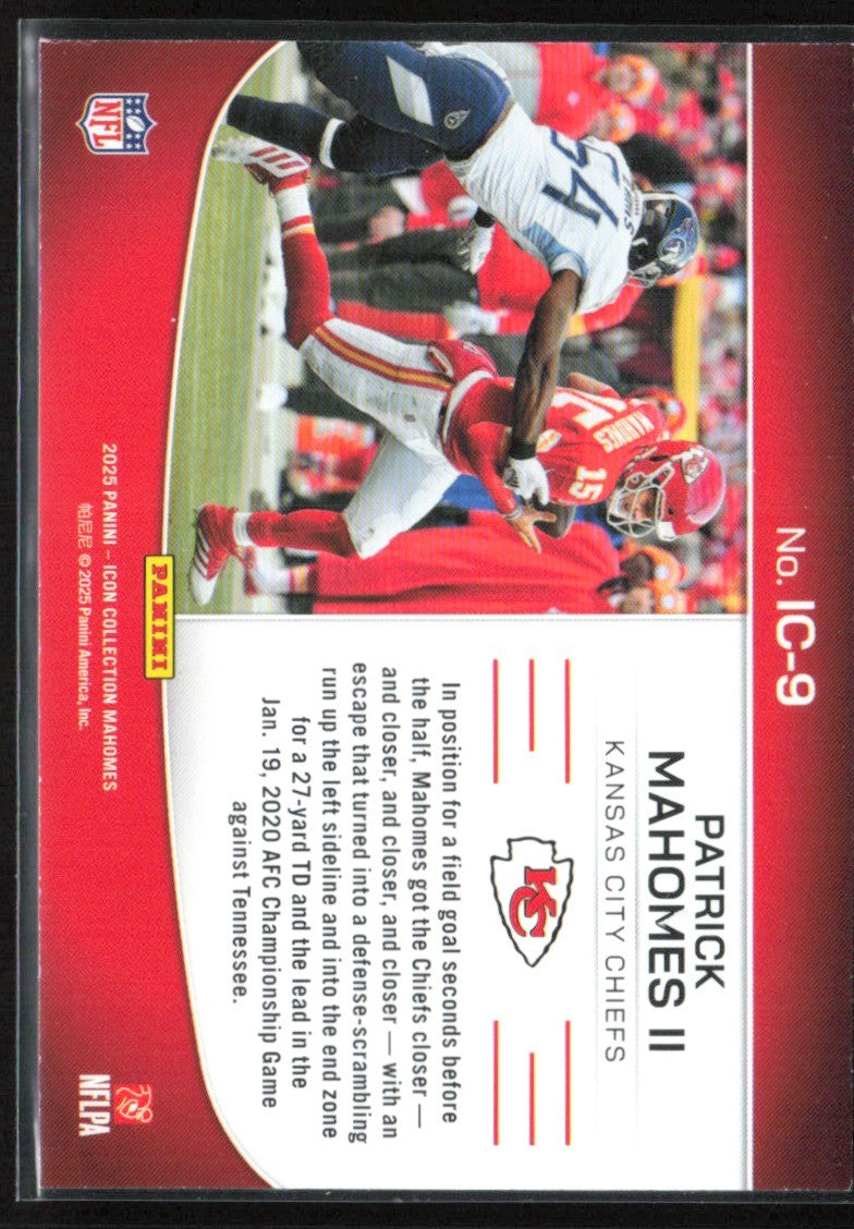 Patrick Mahomes II 2025 Panini Icon Collection Highlights #IC-9