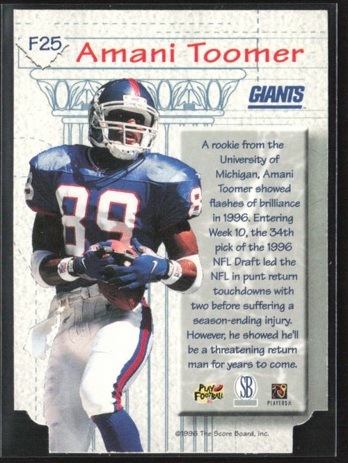 Amani Toomer 1997 Score Board NFL Experience Foundations #F25 New York Giants