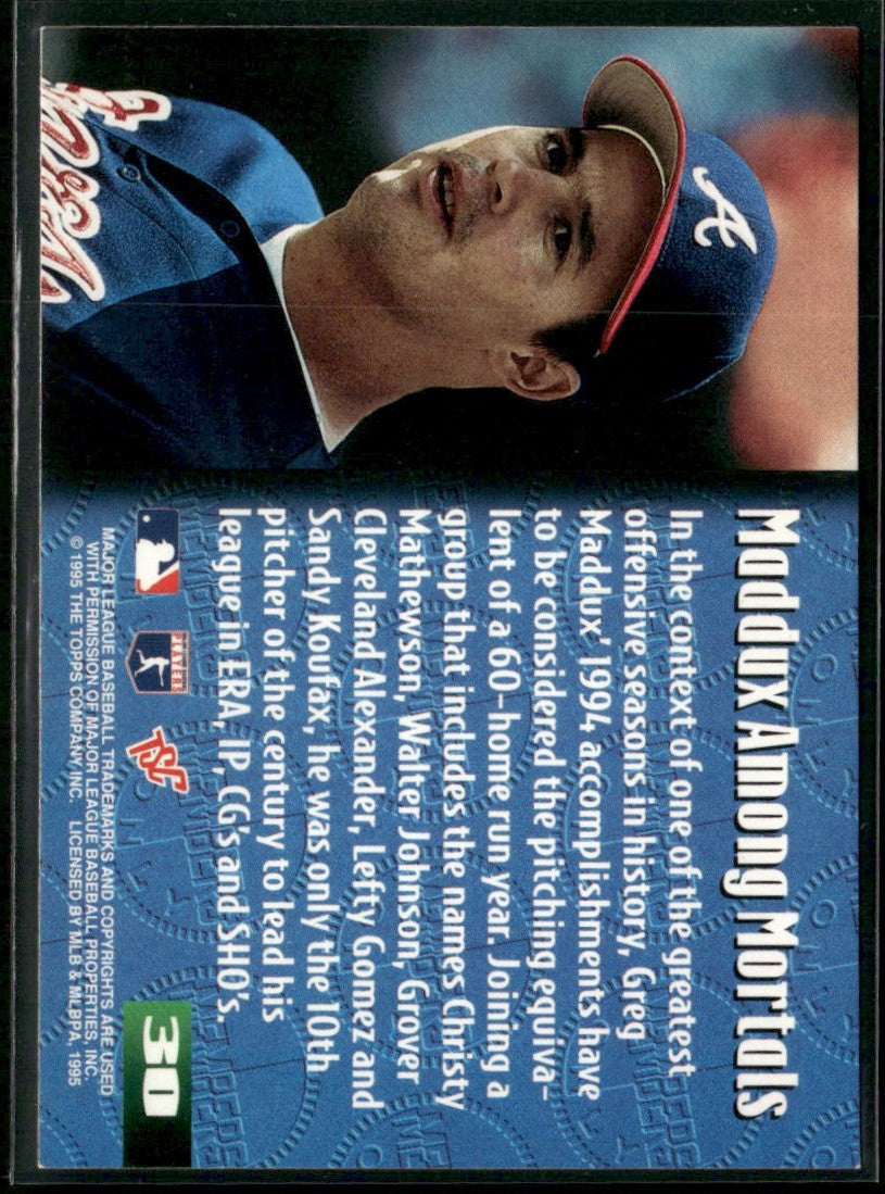 Greg Maddux 1995 Topps Stadium Club Members Only 50 #30 Atlanta Braves