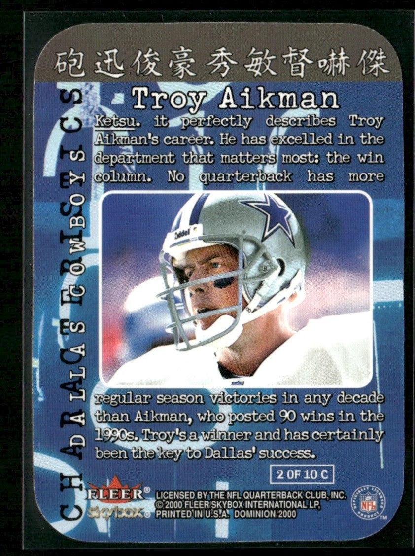 Troy Aikman 2000 Skybox Excel Ketsu #2C Dallas Cowboys