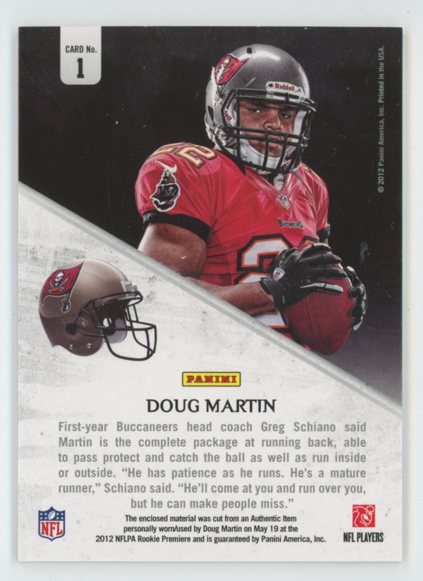 Doug Martin 2012 Panini Rookies & Stars Rookie Collection Jersey #1