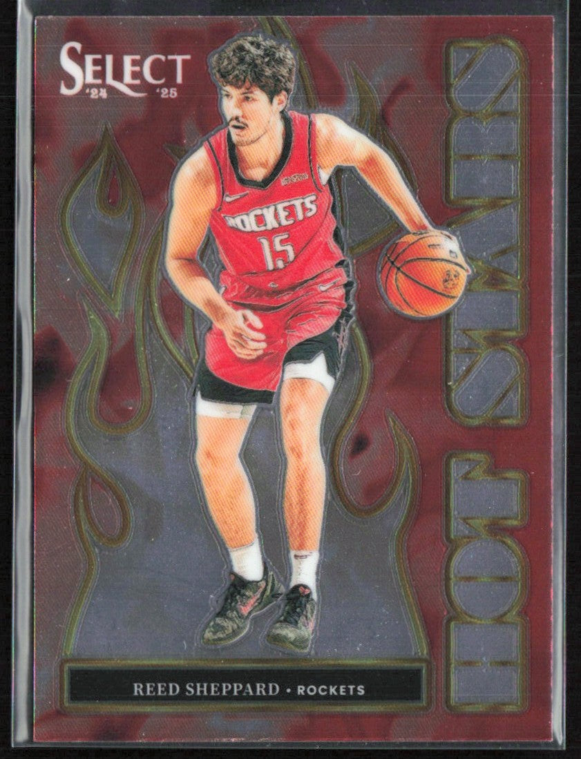 Reed Sheppard 2024 Panini Select Hot Stars #6 Houston Rockets