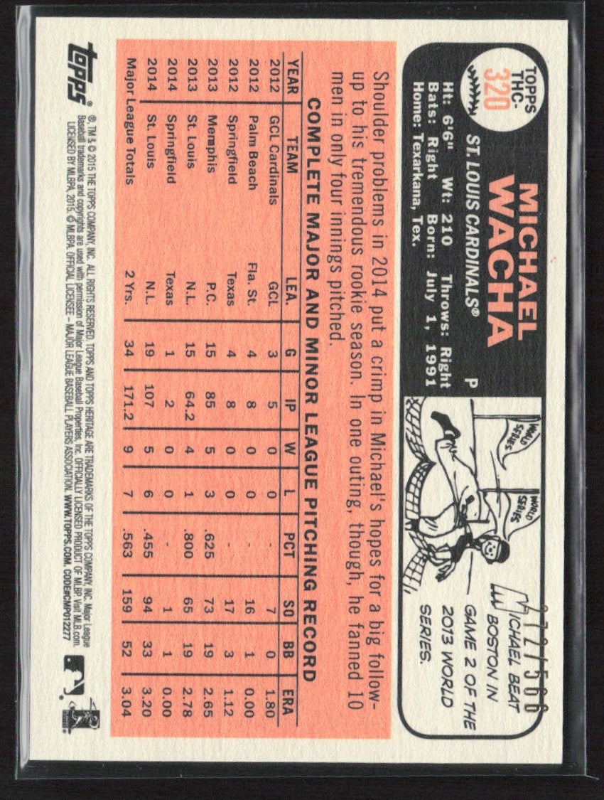 Michael Wacha 2015 Topps Heritage Chrome Refractor /566 #THC-320