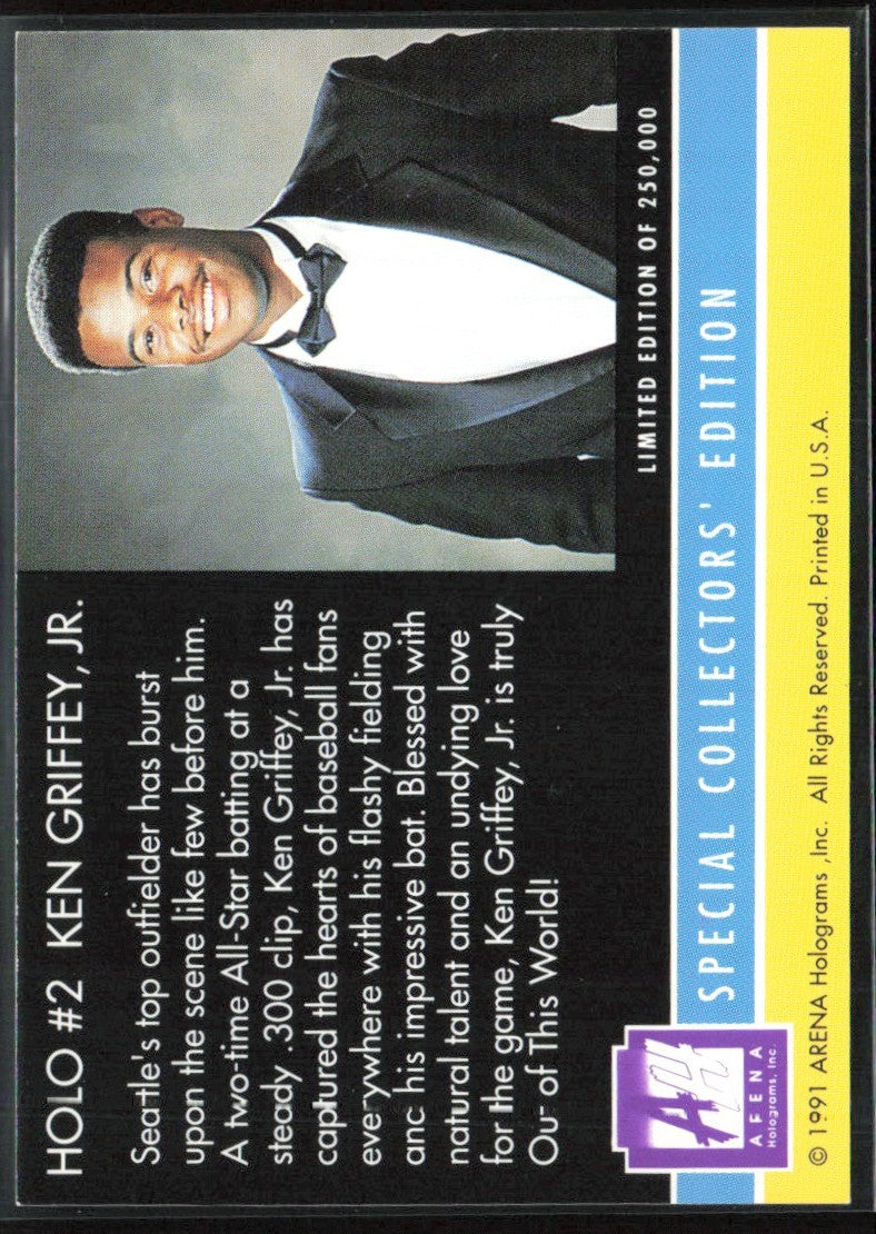 Ken Griffey Jr. 1991 Arena Holograms Seattle Mariners